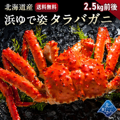 タラバガニ 北海道・オホーツク海産 【浜茹で急速冷凍 姿】 2.5kg前後 栄養価の高い身の引き締まったタラバガニ たらばがに 蟹 カニ かに