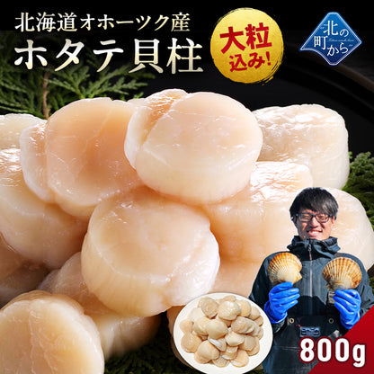 北海道 オホーツク産 ホタテ 800g ホタテ玉冷凍 大粒込み 新鮮なホタテならではの強い甘み、ぷりぷりとした食感をご堪能ください！ 帆立 ほたて ホタテ貝柱