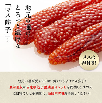 マス鮮魚 北海道 知床・羅臼産 オス2kg前後／メス卵付き1.5kg前後(メスの場合4,980円) とれたてを新鮮なうちに発送！ ます 鱒 鮮魚 産直 直送 冷蔵 チルド【同梱・着日指定不可】【水揚げ次第発送】