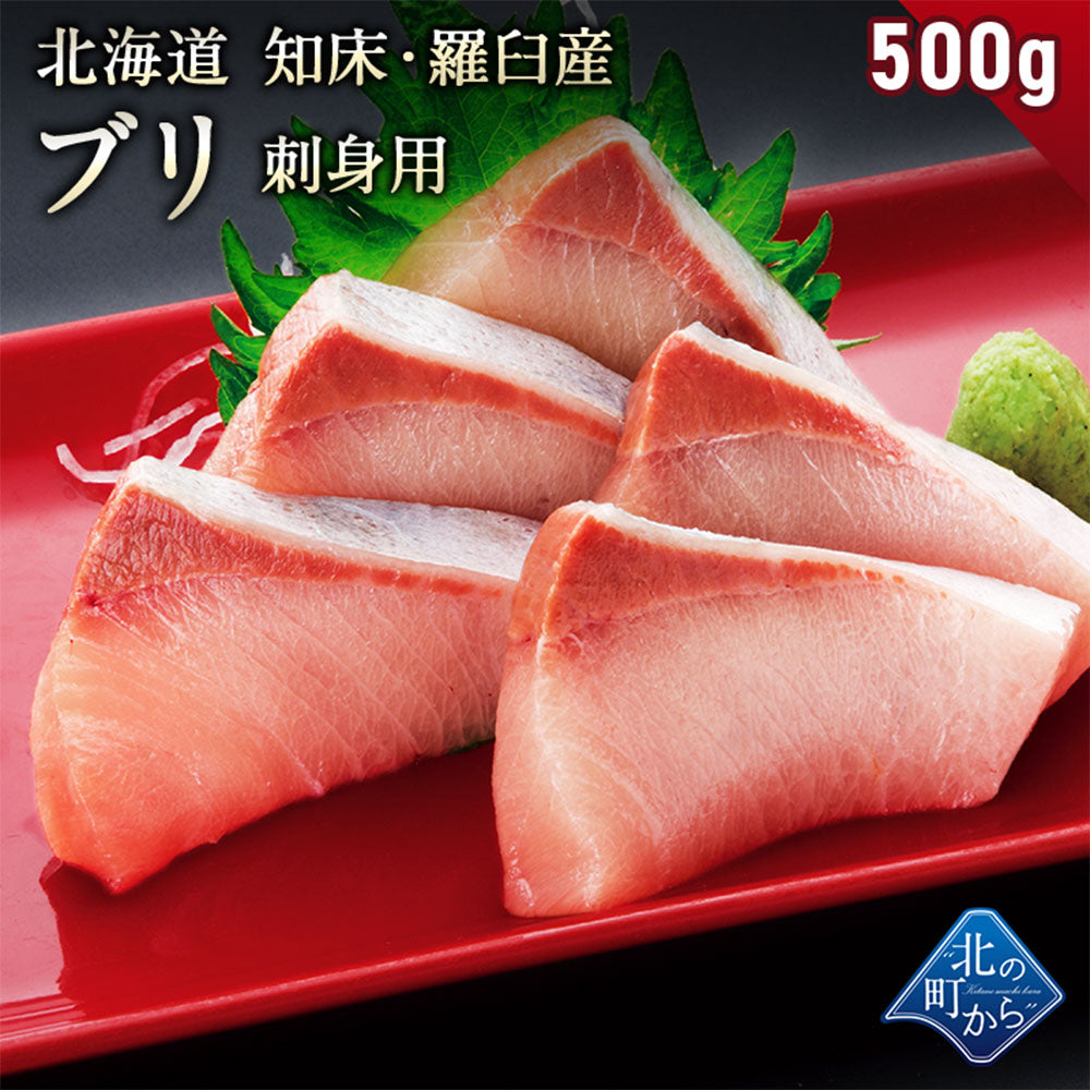 ブリ 北海道 知床・羅臼産 250g×2 羅臼町ふるさと納税でも人気の、良質な天然モノ！ 刺身 さしみ 短冊 鰤 ぶり 冷凍 真空パック