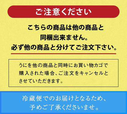 ウニ 希少な知床・羅臼産 塩水ウニ100g 羅臼のウニはキタムラサキよりも勝るとされる「エゾバフンウニ」だけ！ うに ウニ 雲丹【同梱・着日指定不可】【水揚げ次第順次発送】